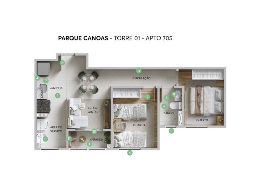 Apartamento 2 Dormitórios