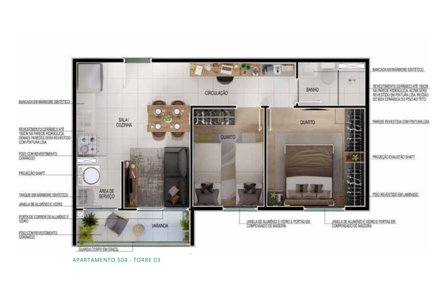 APARTAMENTOS • TIPO VARANDA (2)