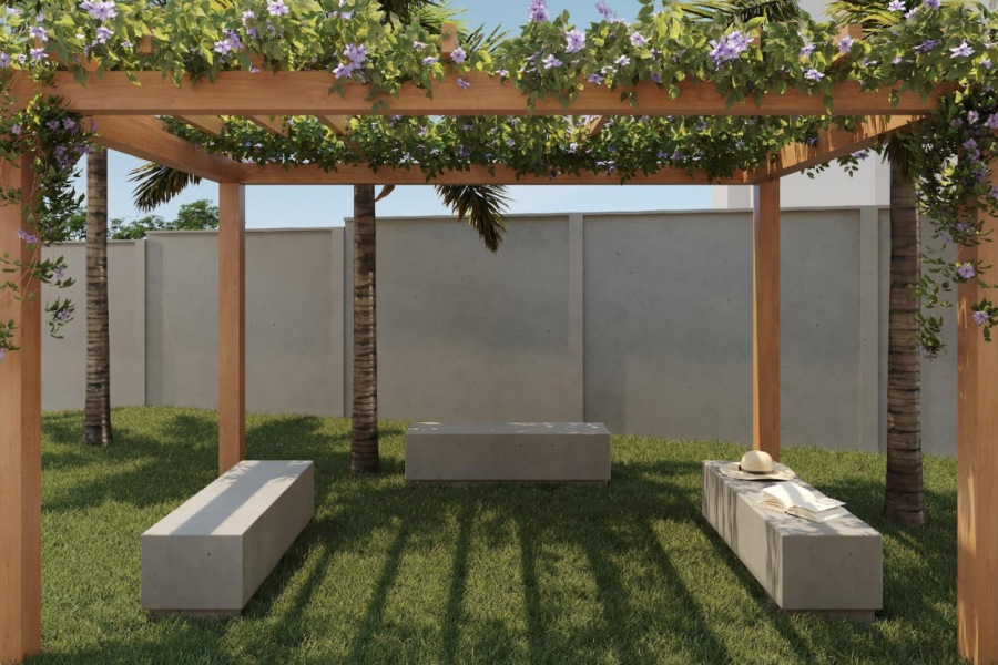 ESPAÇO DE LEITURA COM GAZEBO